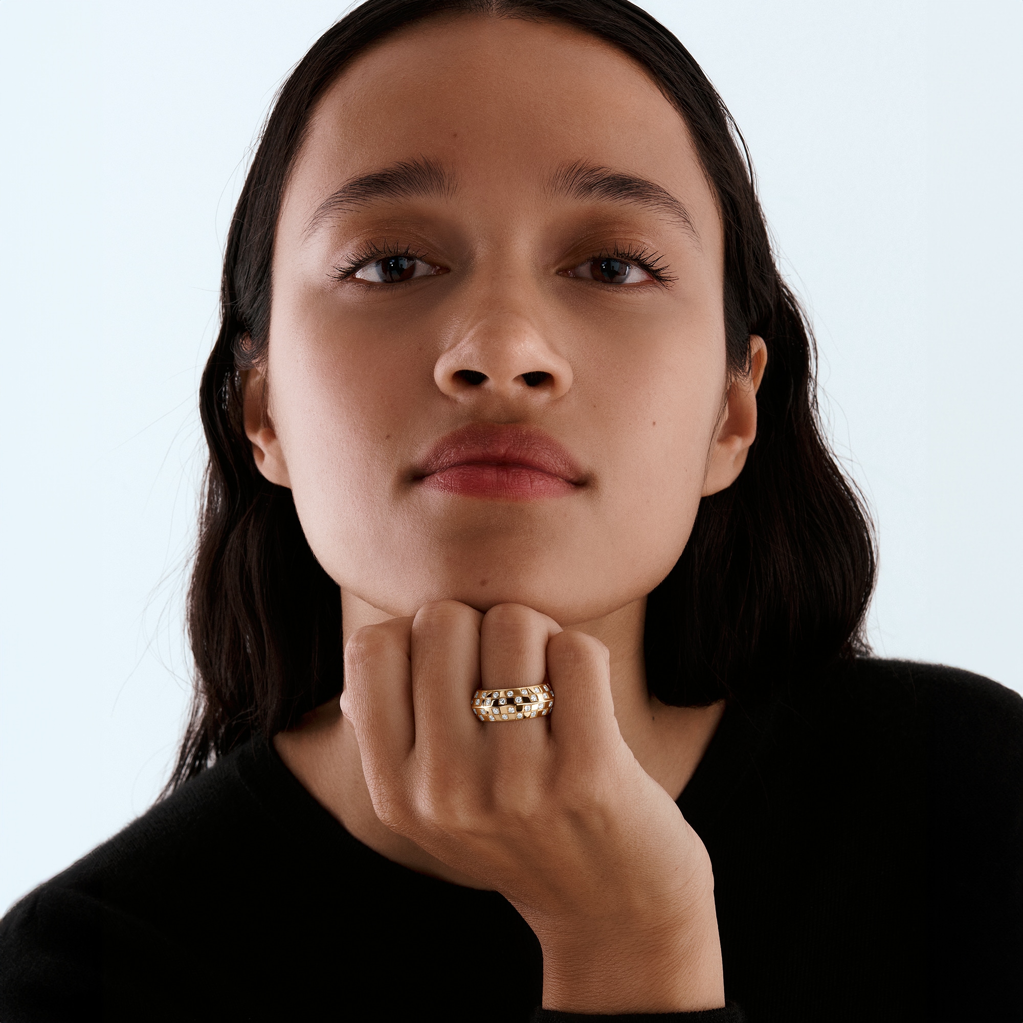 Le Damier de Louis Vuitton Ring, Yellow Gold and Diamonds Categories